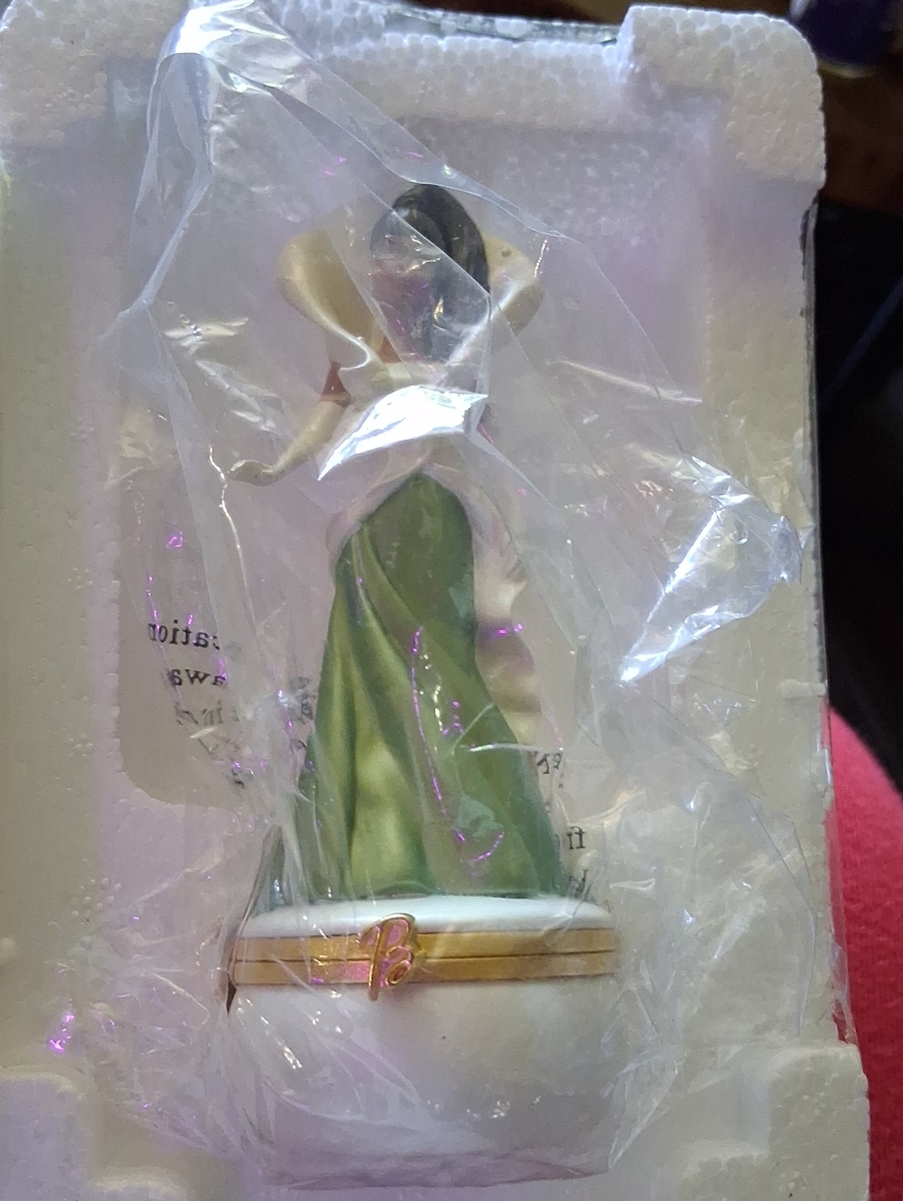 VTG Avon Mattel Barbie African American Calla Lilly Trinket Flower Box NEW